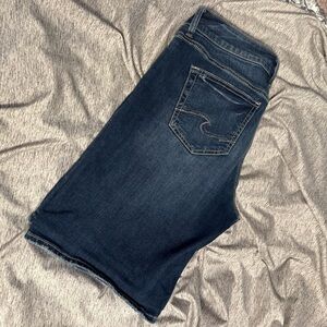 Silver jeans.  Bermuda shorts